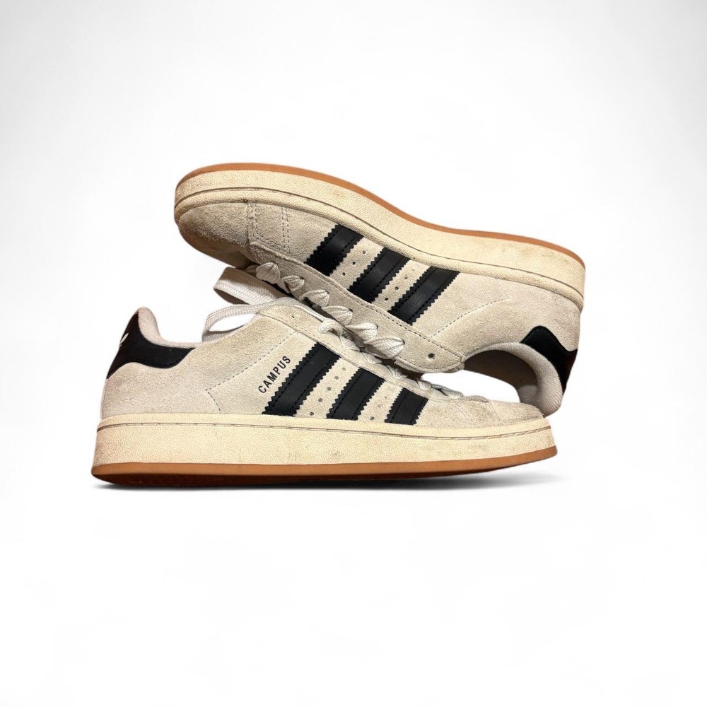 Adidas Campus Cream Black Gum Sneakers Low Top Y2K Streetwear GY0042 Size 7